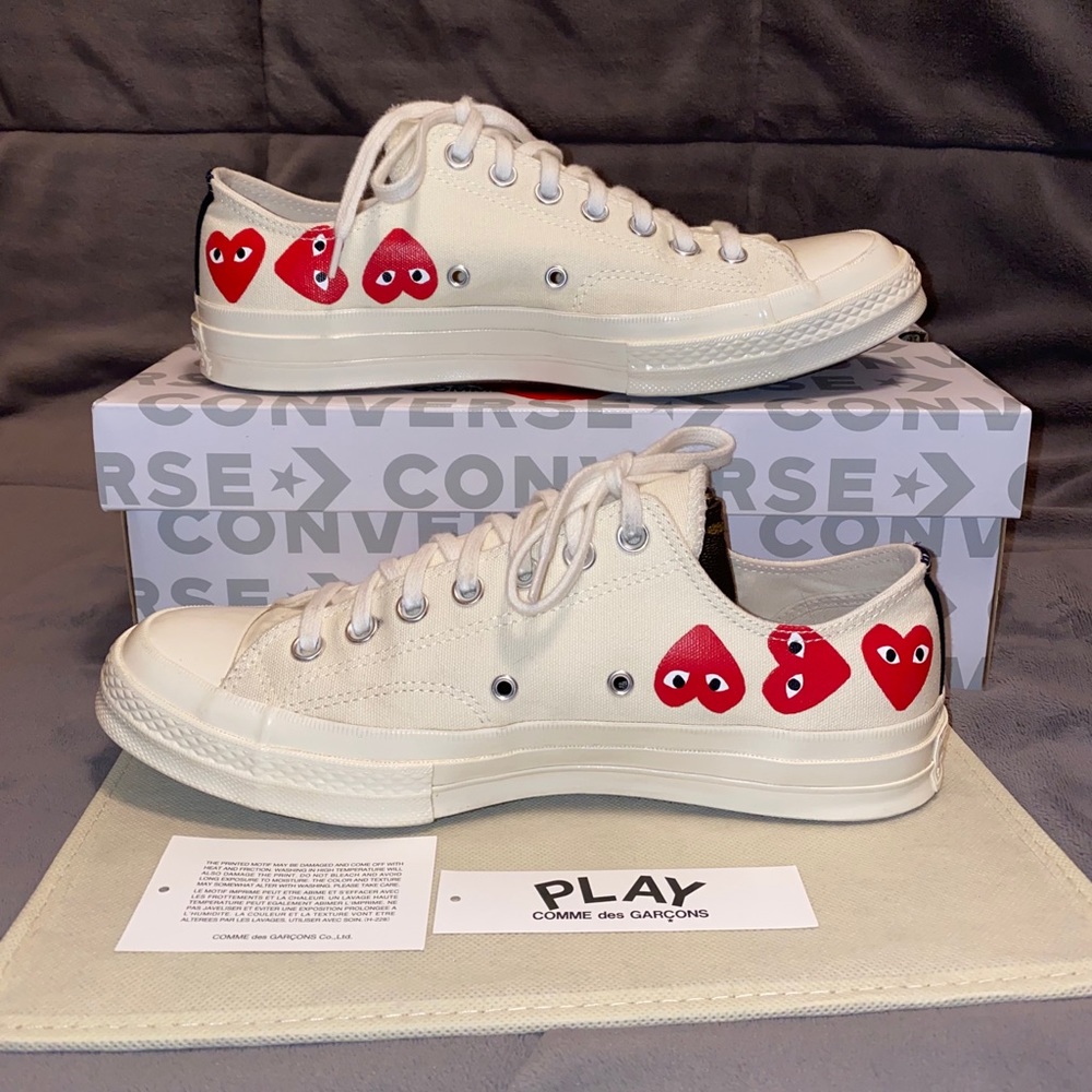‼️SOLD‼️ ✨LIKE NEW✨ 100% AUTH CDG CONVERSE Size 9 - Picture 3 of 16